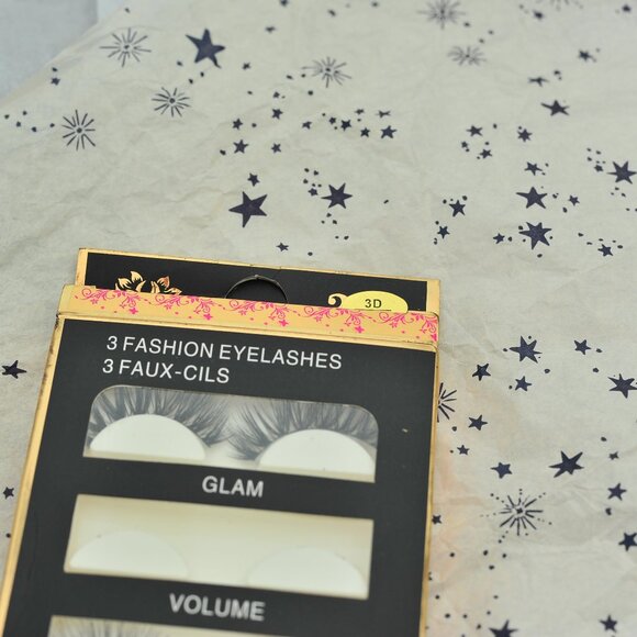 False 1 pair 3D human-like hair silk Vegan mink - Picture 4 of 4